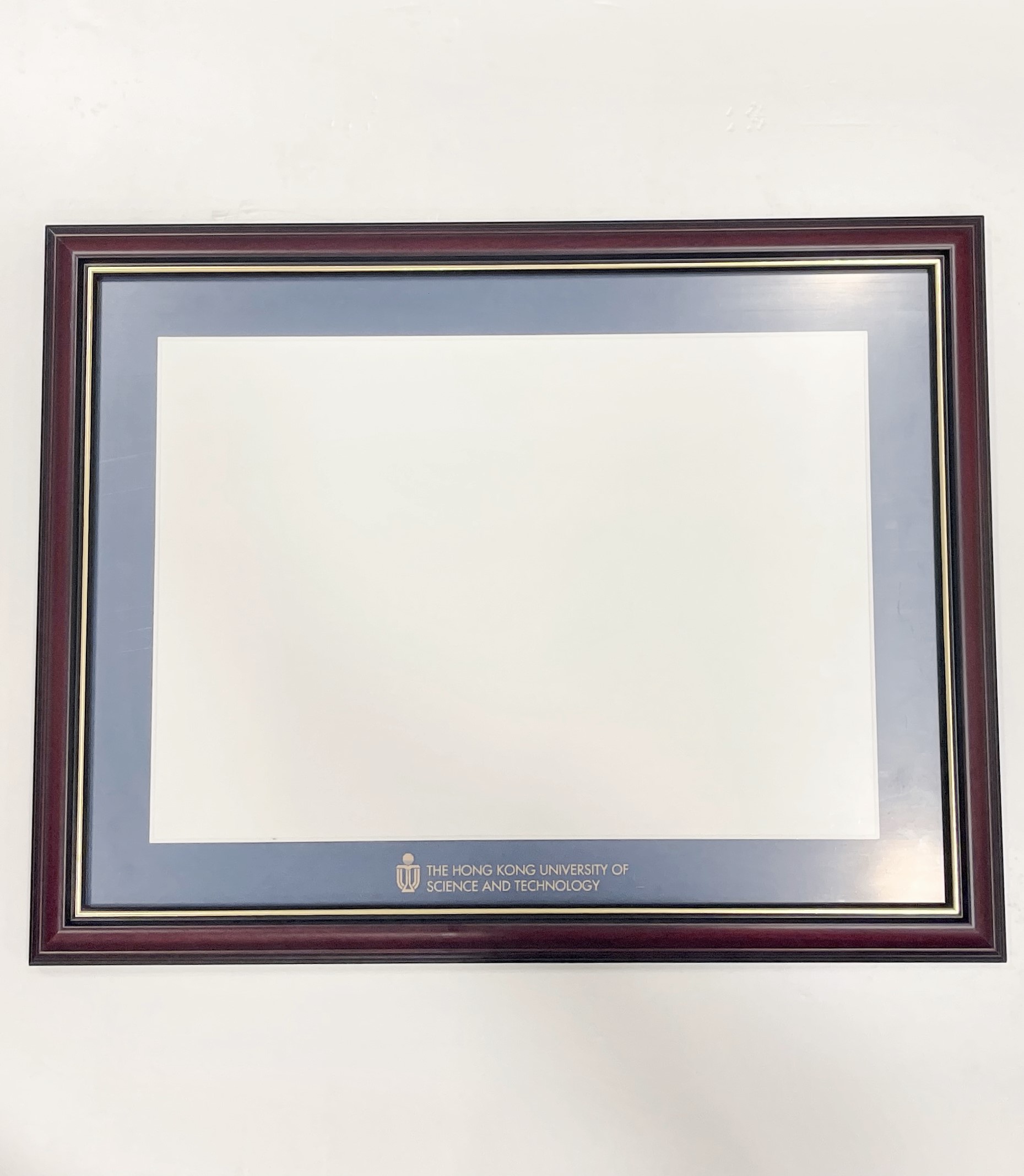 Glass diploma wooden frame (Navy/Beige) 